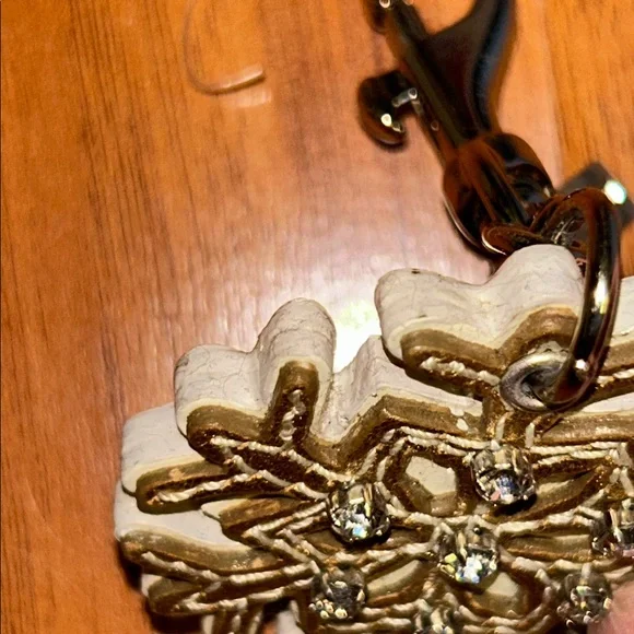 Coach Snowflake ❄️ Leather Keychain Bag Charm - Picture 11 of 14